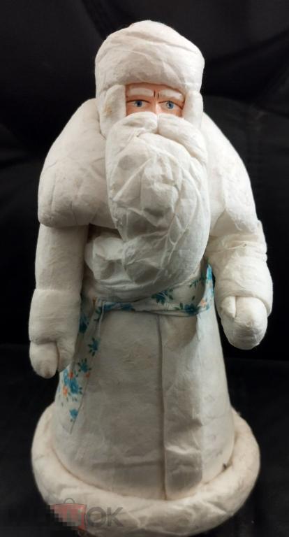 Новогодняя игрушка Дед Мороз. Пластик и вата. г.Калинин,1985 г.