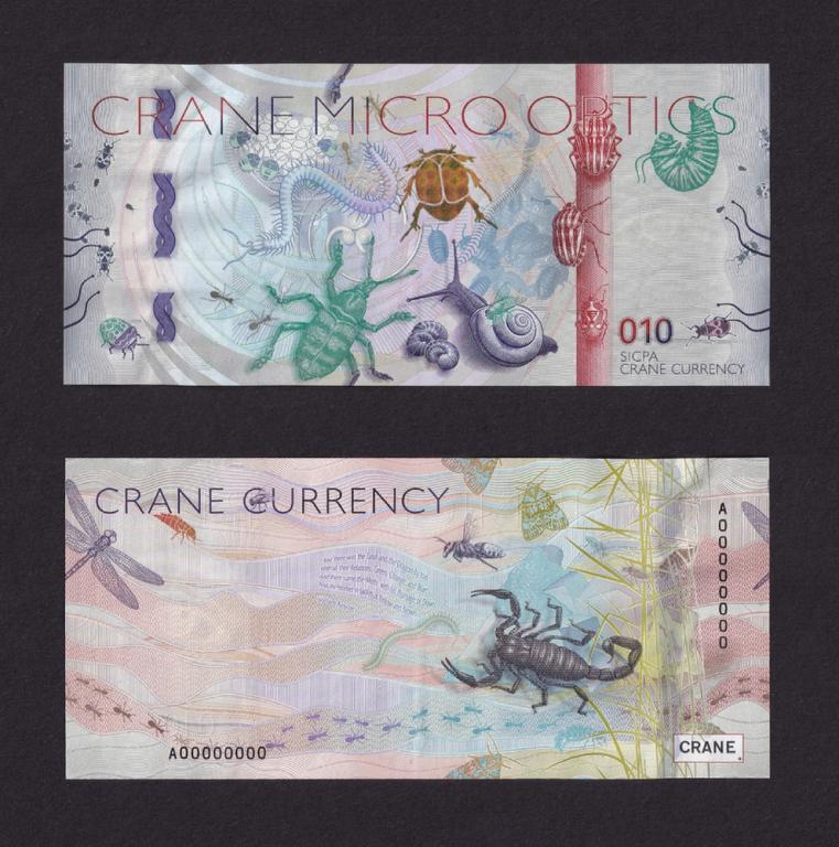Crane Currency 2022г Насекомые, с буклетом (США и Швеция) UNC Тестовая банкнота