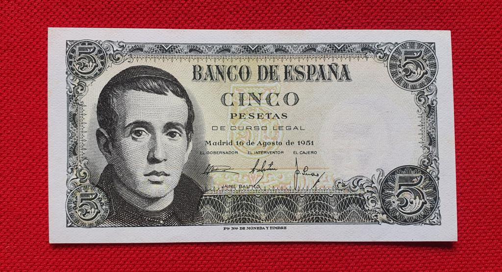 5 песет "Banco de España", 1951 год, Испанское Государство (Испания)