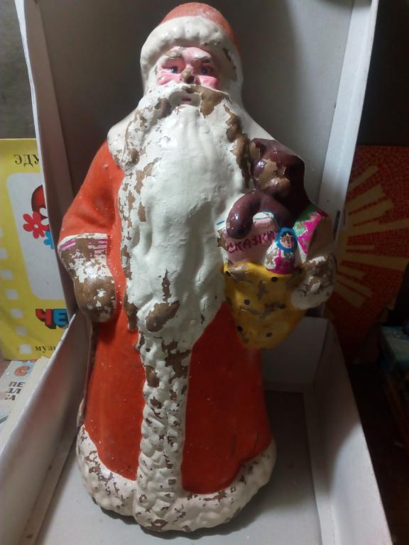 Игрушка новогодняя.Дед Мороз.Папье-маше Тамбов.СССР