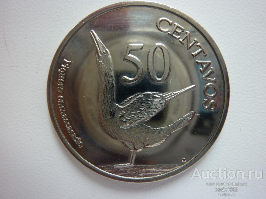 Галапагосские острова. 50 центов 2008г. Местная фауна. Птица. Оригинал. Люкс!