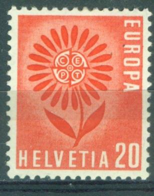 Швейцария 1964 г. Европа СЕПТ Эмблема негашеная* (клей, след наклейки)