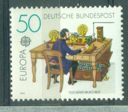 ФРГ 1979 г. серия Европа СЕПТ Коммуникации Связь. Телеграф негашеная**