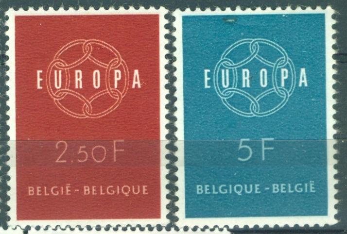 Бельгия 1959 г. серия Европа СЕПТ Эмблема негашеная*/**