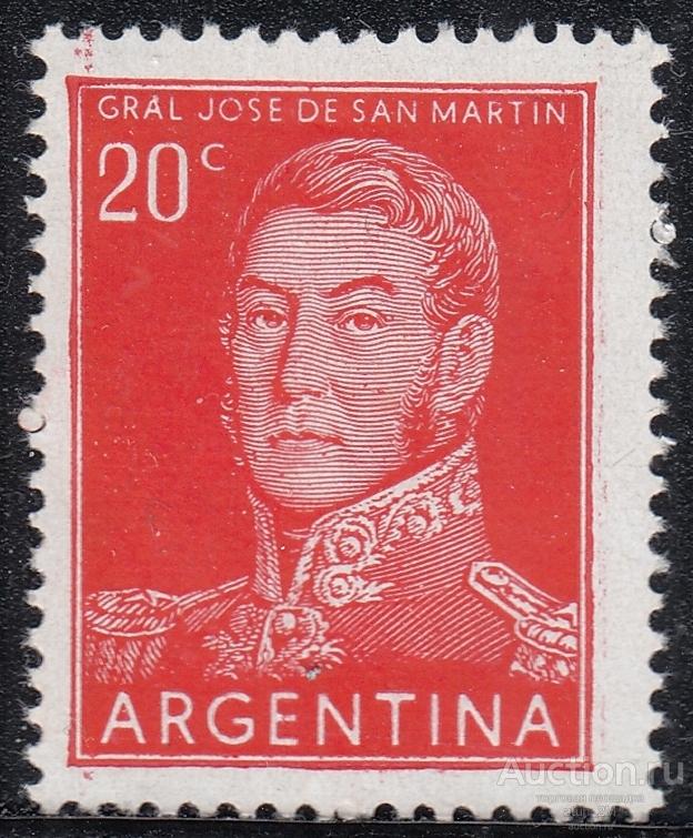Аргентина. 1954 - 1955 гг. Генерал Сан-Мартин. Начало серии. MNH