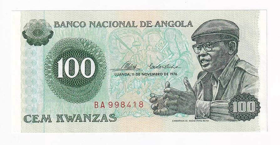 Ангола Банкнота 100 кванзас 1976 год UNC (42198)