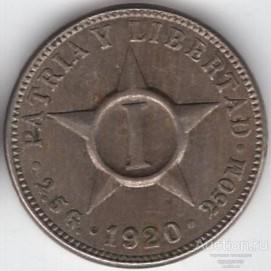 Куба 1 сентаво 1920 года. UNC