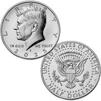 США 1/2 доллара (50 центов, half dollar) 2025 Кеннеди. Новинка!