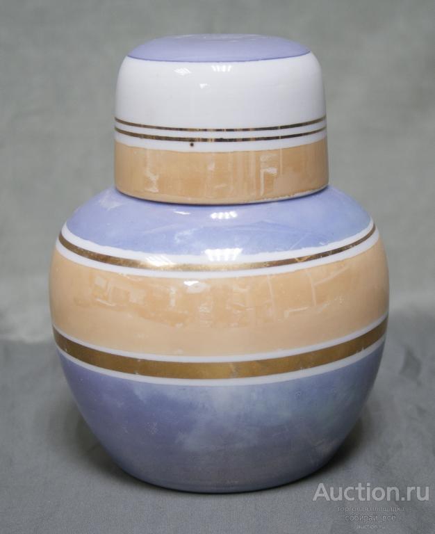 Чайница, фарфор, Дулево, 1987 год, высота 12 см  (65)