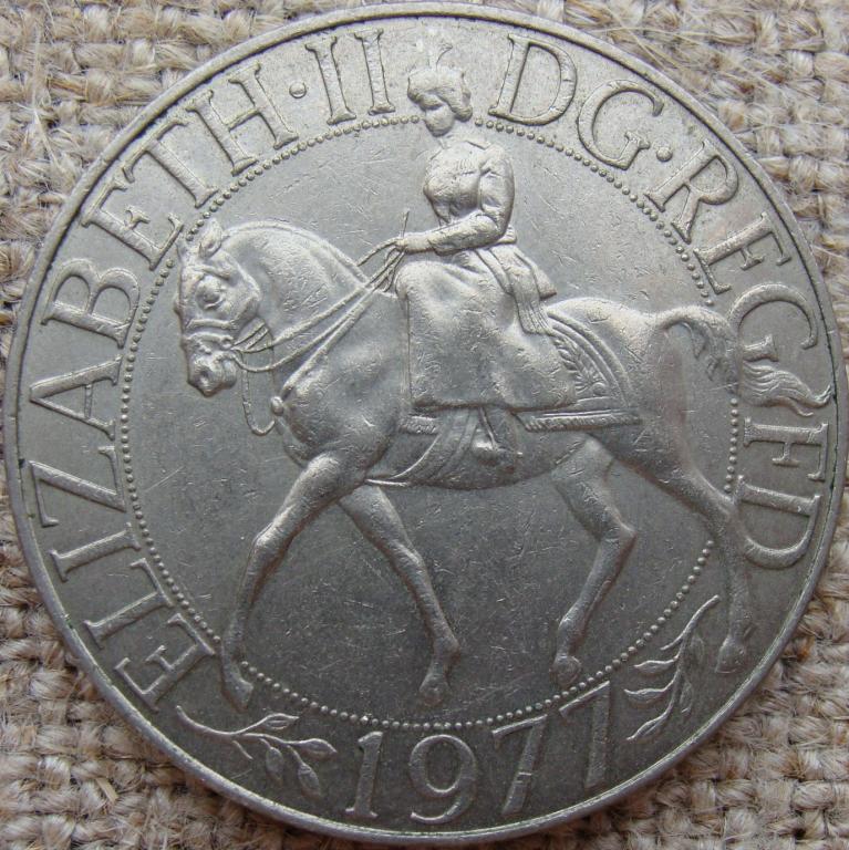 Великобритания 25 пенсов 1977 год
