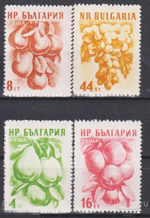 Болгария Чистые марки Флора Фрукты 1957