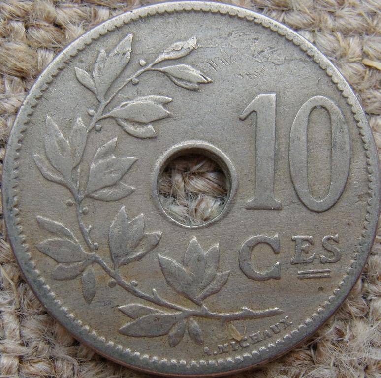 Бельгия 10 сантимов 1905 год