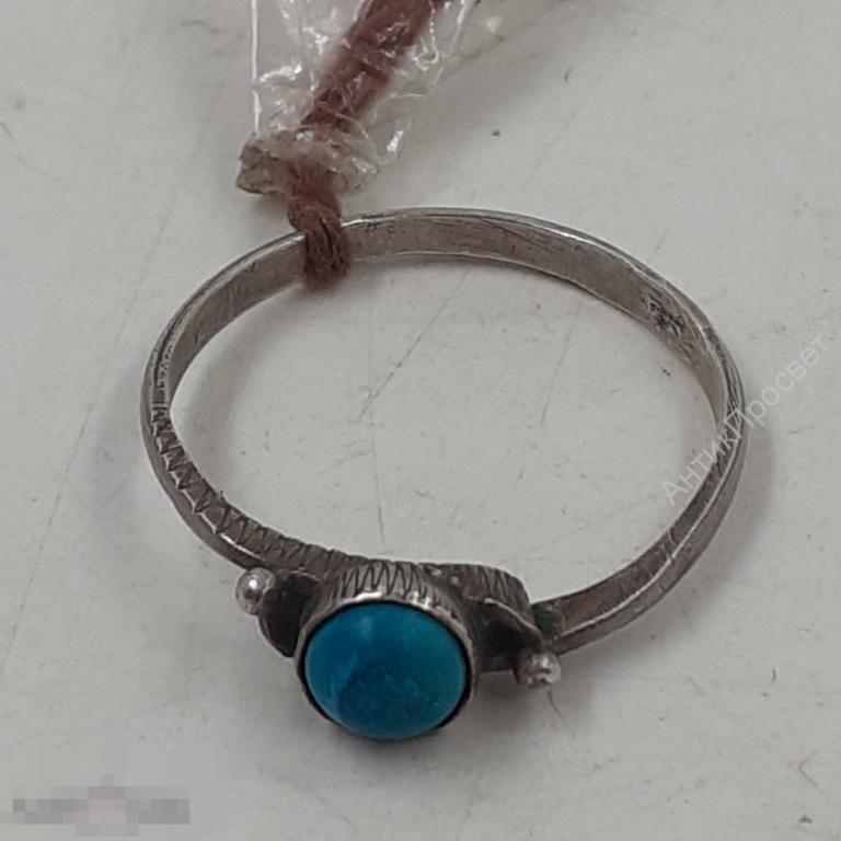 Кольцо с бирюзой. Серебро. (3049)