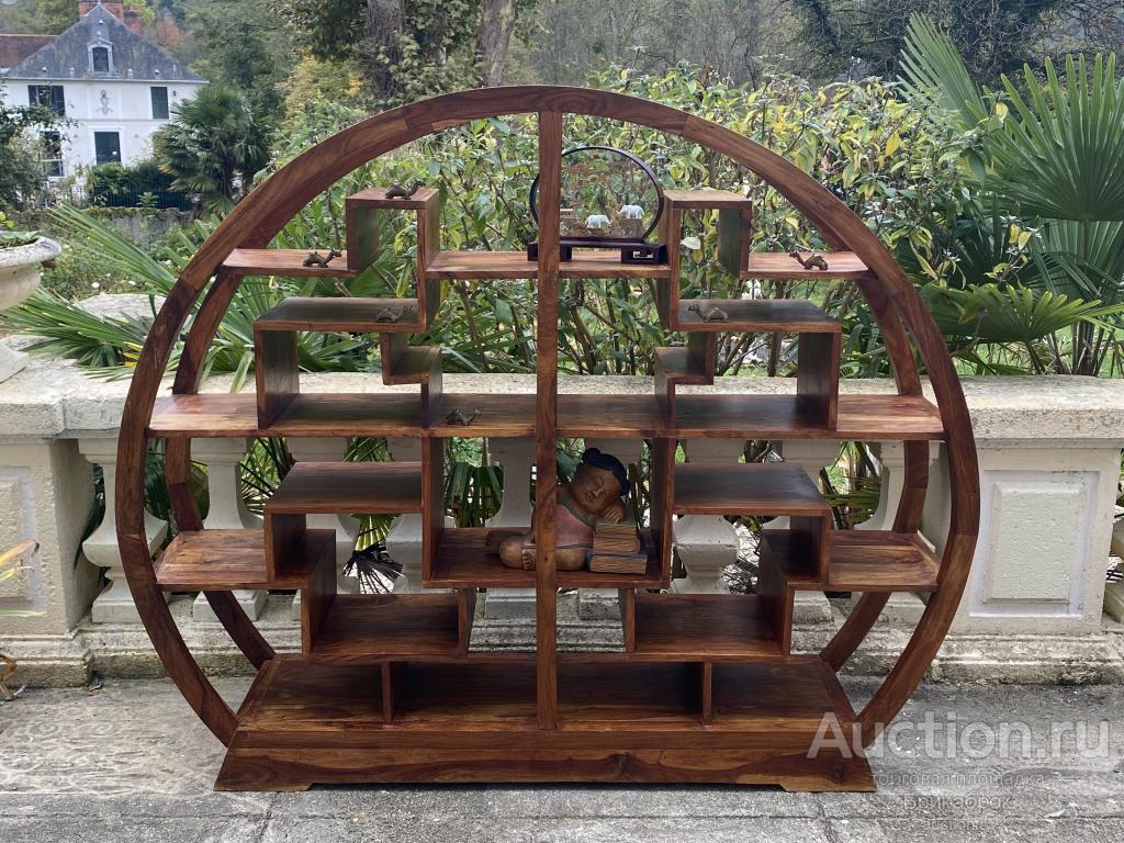 Витрина Этажерка Стеллаж Шинуазри Палисандр Винтаж