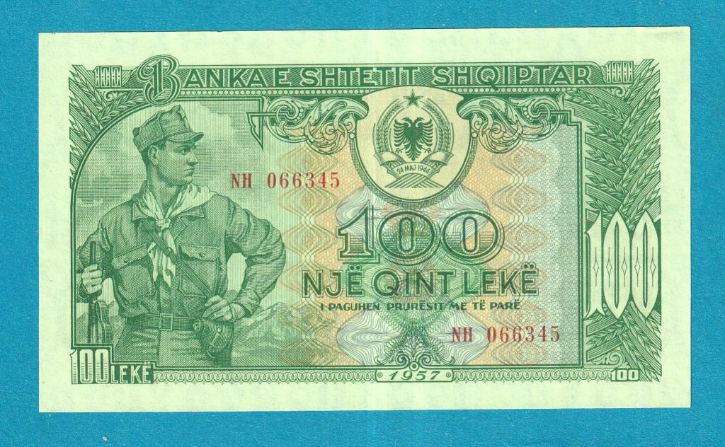 АЛБАНИЯ  100 лек 1957 - P30  UNC