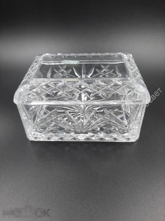 Шкатулка. Хрусталь. Франция.  (Н -Ц1103)