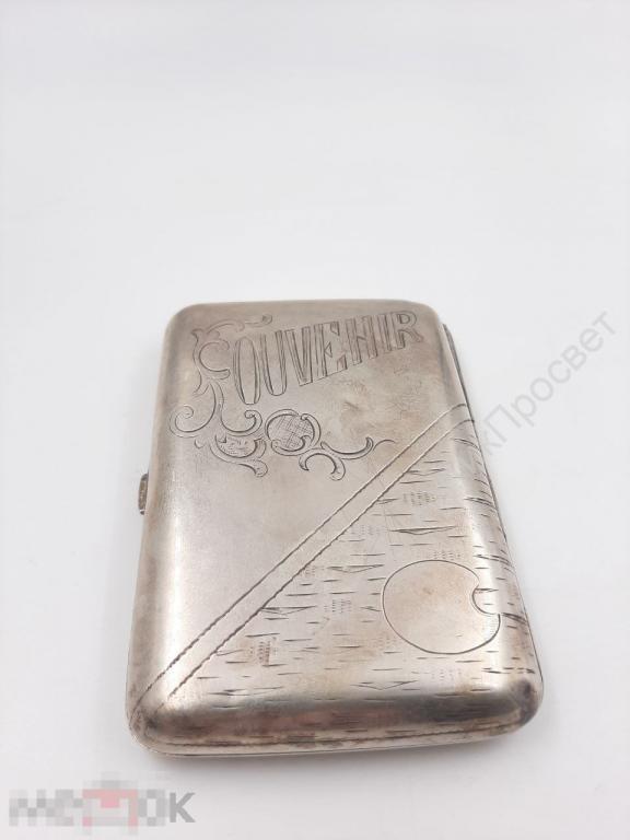 Портсигар "Сувенир". Серебро, 84 пр.   (Ч -Э1993)