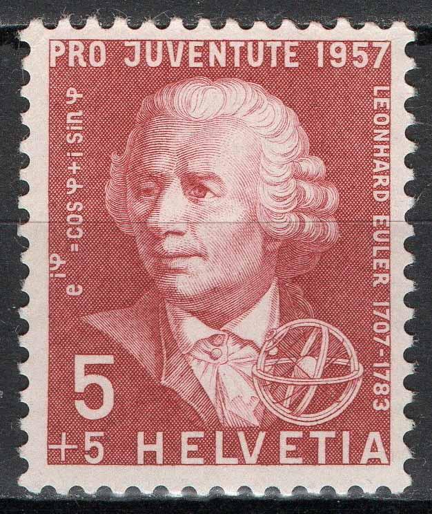Швейцария, 1957, Наука, Физики, Математики, Эйлер