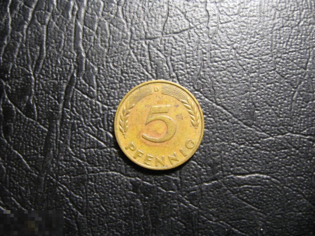 5 пфенингов 1950 D. Пфеннингов. ФРГ. Германия.