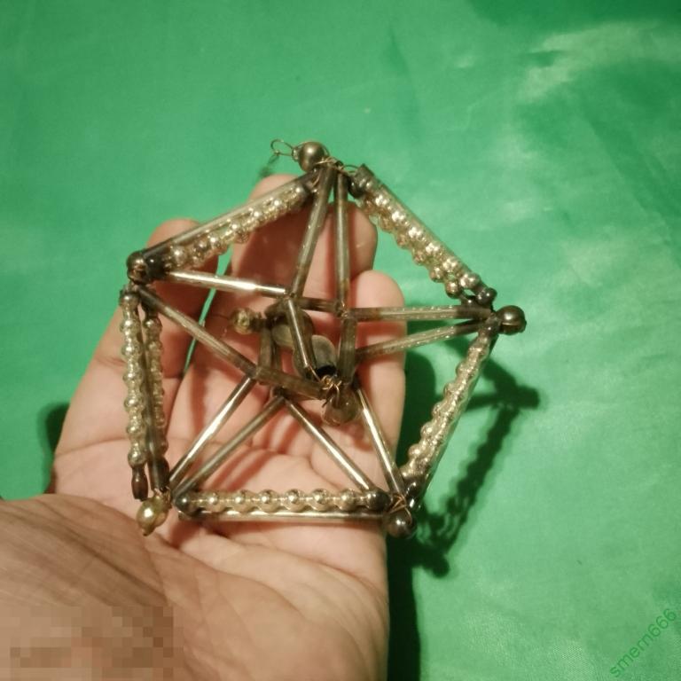 Елочная игрушка СССР звезда стеклярус