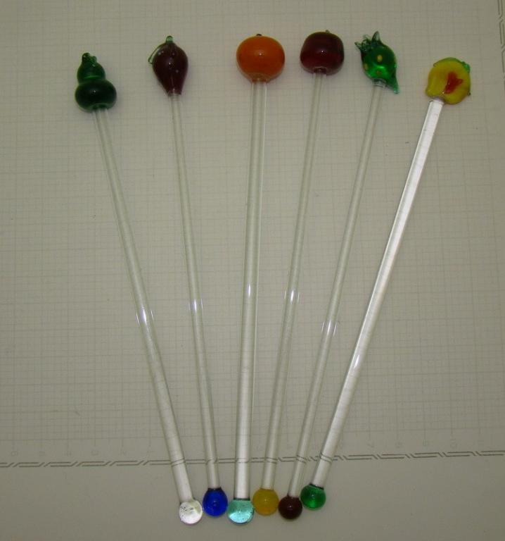 Стеклянные коктейльные палочки 6 шт. (A654)