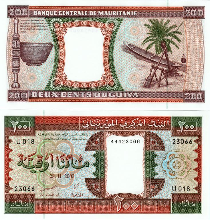 Мавритания 200 угий 2002