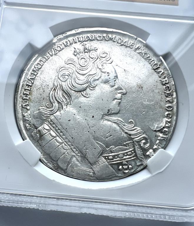 Рубль 1732 года. В слабе NGS.
