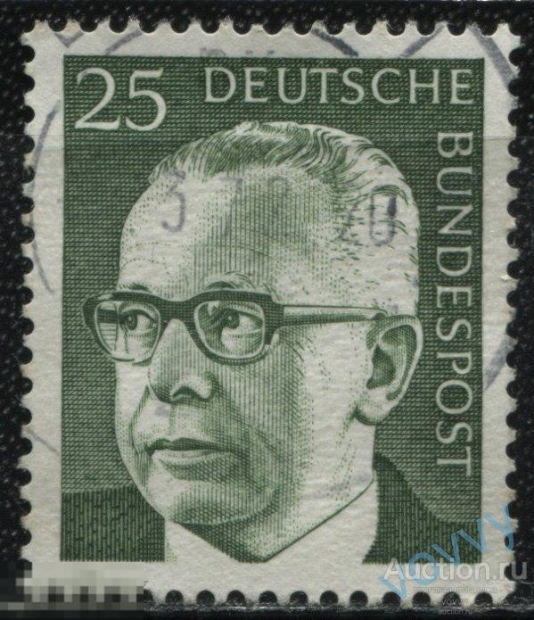 Германия ФРГ 1971 Федеральный президент Густав Хайнеман Mi#689 ZP027