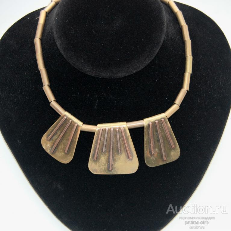 Колье  Brass & Copper , Модерн, латунь  медь,1920-1940 гг