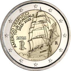Италия 2 евро 2025 «Америго Веспуччи». Новинка!