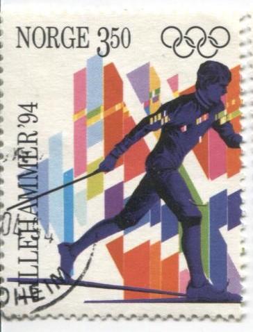 1994 Норвегия.олимпийские игры в Лилиехаммере.Лыжник 1м.гаш