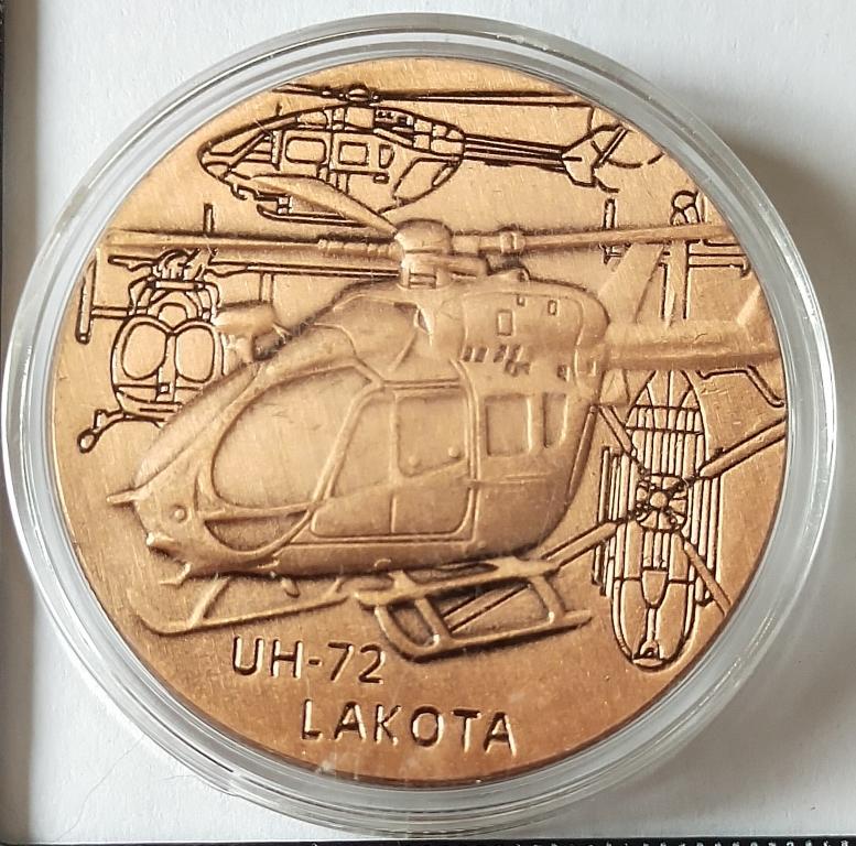 Монетовидный жетон. Вертолет UH-72 LAKOTA, United States Army. ВВС США. Авиация. Армия.