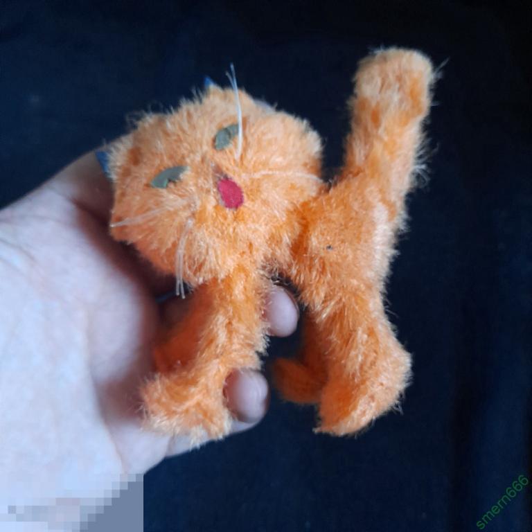 Редкая коллекционная мягкая винтажная игрушка кот