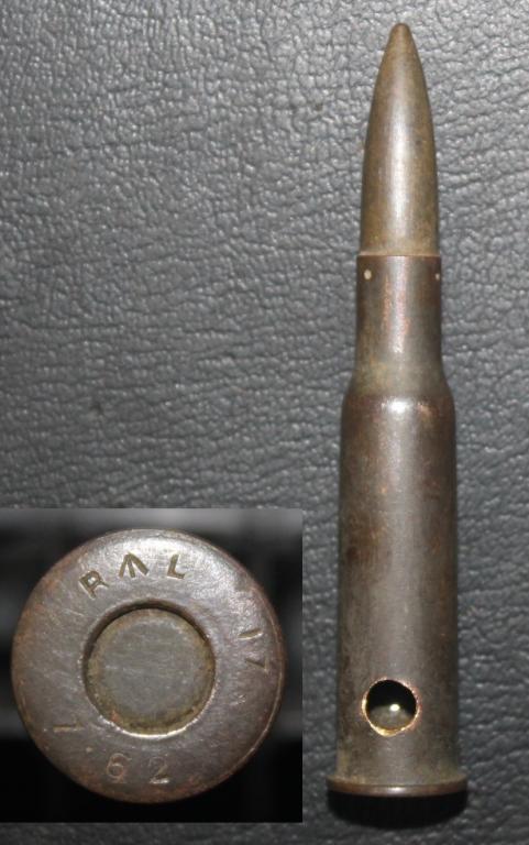 Макет 7.62х54R, Англия. Клеймо RAL 17 7.62. Пуля Л. Сверло.