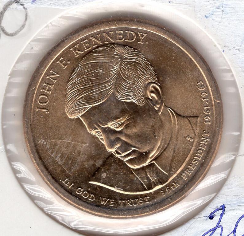 1 доллар - США - 2015 (P) - Джон Кеннеди - президент № 35 - UNC