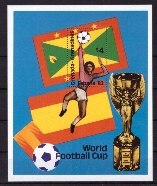 Гренада Гренадины, 1982. Футбол, ЧМ 1982 (блок)