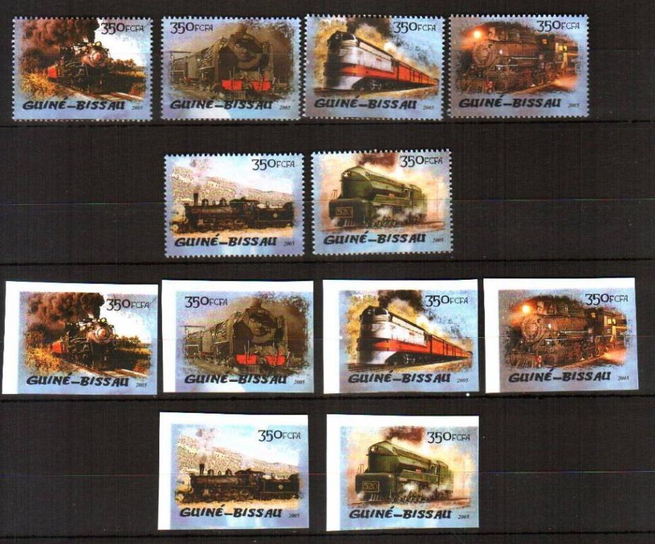 Гвинея-Биссау, 2005. (04-05) Паровозы
