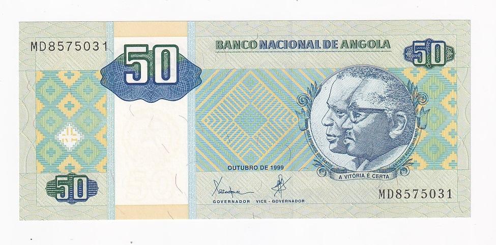 Ангола Банкнота 50 кванза 1999 год MD 8575031 UNC (42268)