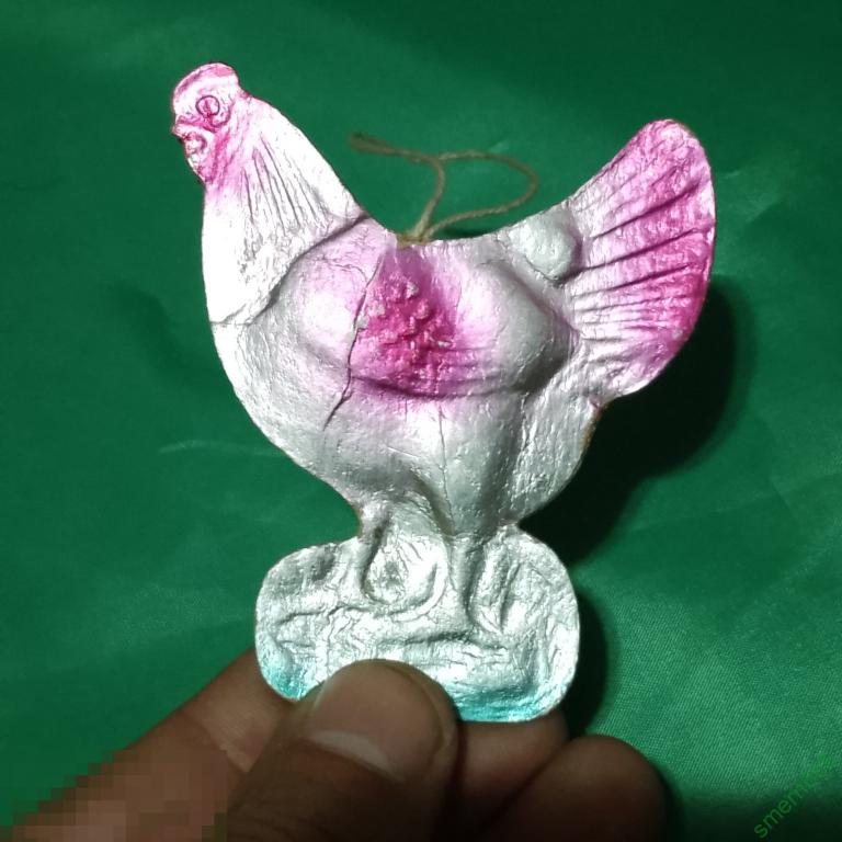 Елочная игрушка СССР картонаж птица
