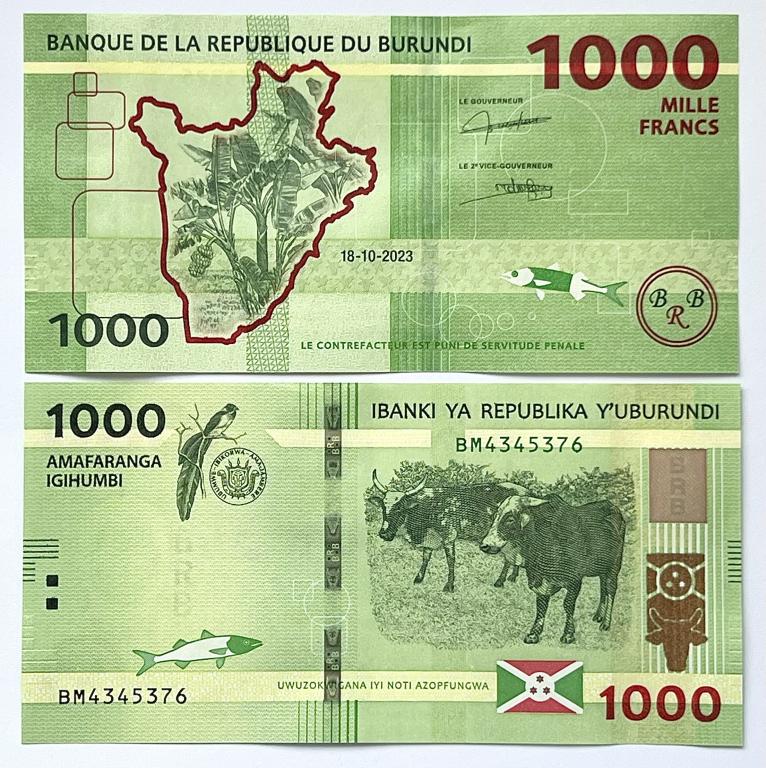 БУРУНДИ 1000 ФРАНКОВ 2023 ГОД UNC