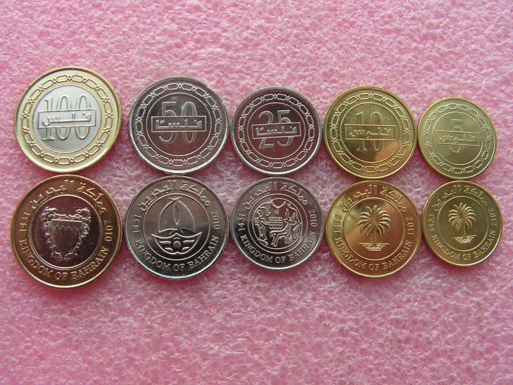Бахрейн набор 5 10 25 50 100 филсов 2010-2012 unc