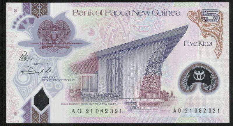 5 кина 2021 Папуа-Новая Гвинея UNC (030188)