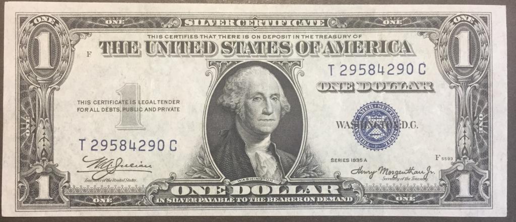 1 доллар 1935 год Т 29584290 С США