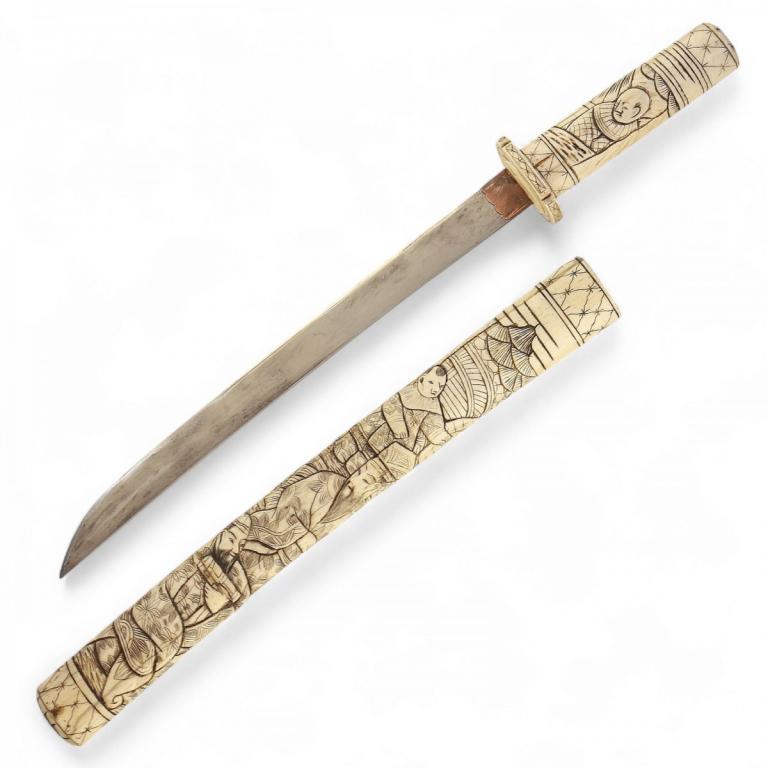 Вакидзаси в костяной оправе (94690)