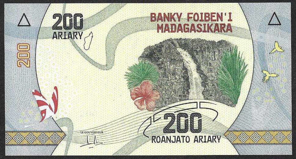 Мадагаскар. 200 ариари. 2017г. UNC. ПРЕСС. В1-3702