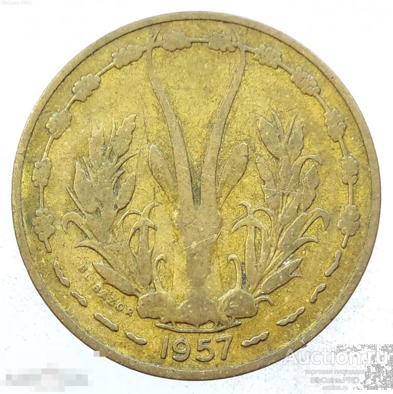 Западная Африка 10 франков, 1957