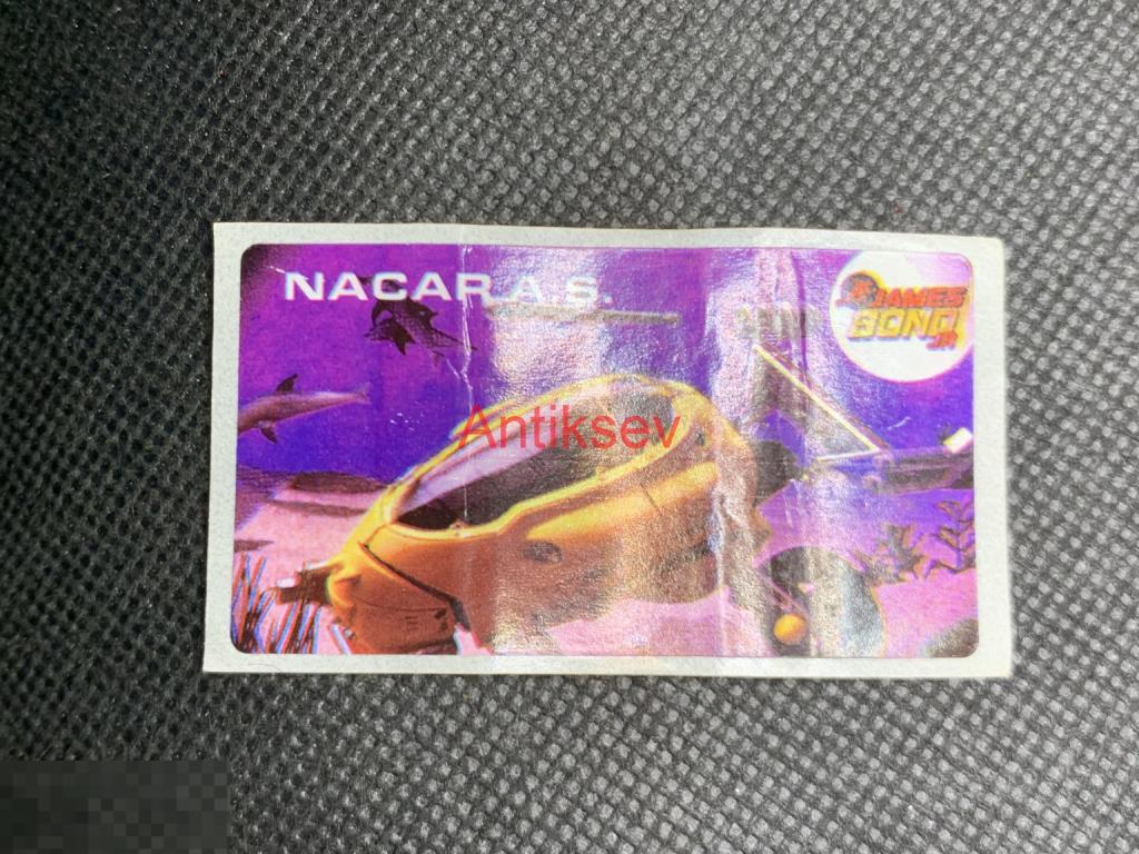 Наклейка от жвачки NACAR JAMES BOND