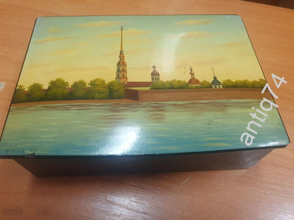 Шкатулка. Петропавловская крепость. Федоскино, 1961 год.  (П3228)