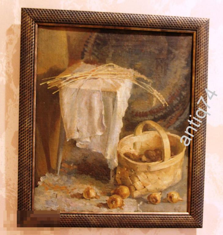 Натюрморт с луком. Художник А.Е.?    (рв15461)