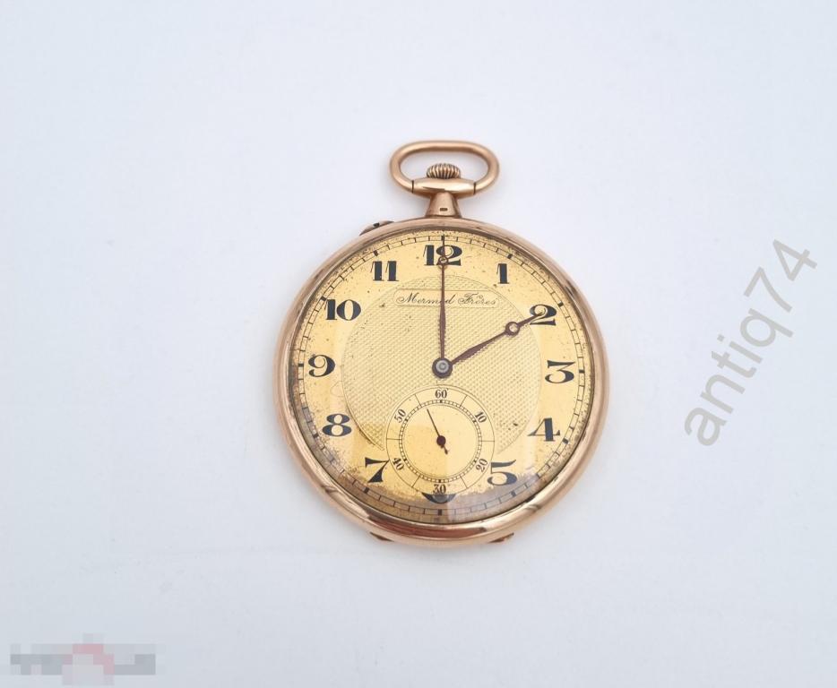 Тонкие элегантные часы Mermod Freres. Золото, 56 пр. На ходу.  (В21488)